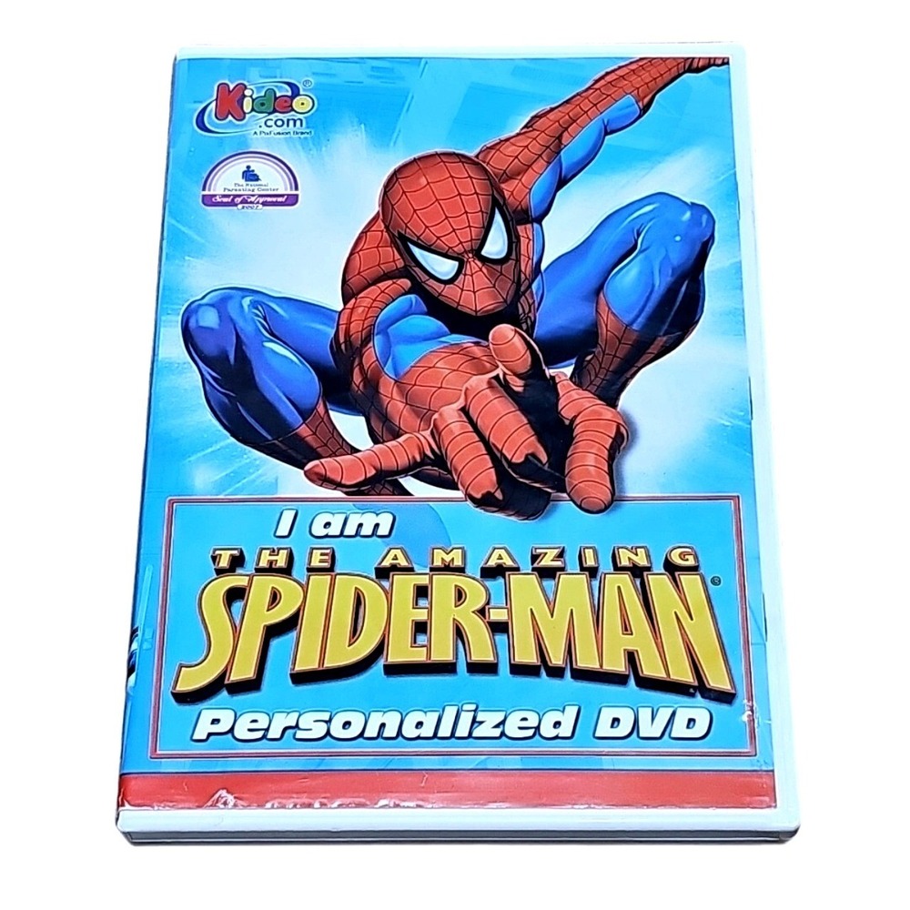 I Am The Amazing Spider-Man Kideo Kids DVD Blue Personalized Shane 094922646415